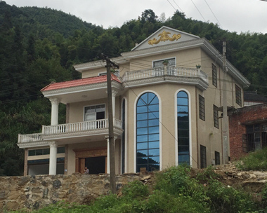 【永云别墅】娄底王总三层复式楼带车库别墅施工图实建照片欣赏