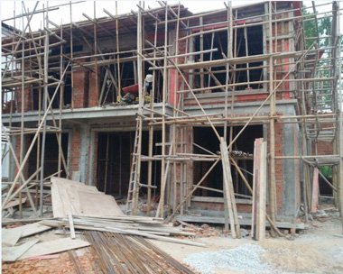 二层砖混结构二层农村小别墅AT262建筑案例