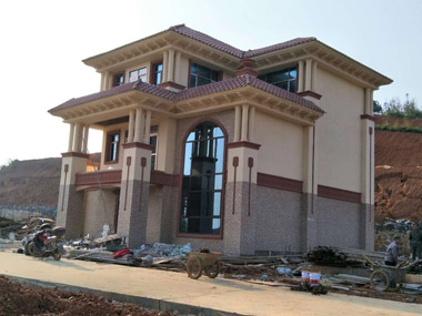 【实建案例】永云别墅AT1668三层豪华复式别墅施工案例欣赏