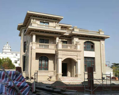 江苏盐城沈宅豪华大气欧式三层别墅施工实建案例欣赏