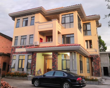 AT239现代中式三层别墅现场施工案例图欣赏