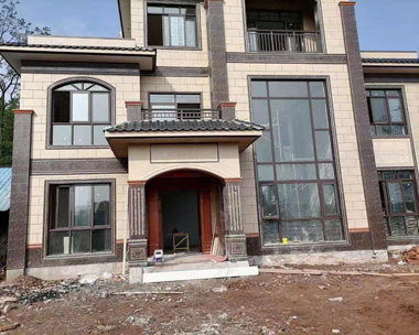 AT1867新中式风格三层简单大方复式楼别墅施工案例图欣赏
