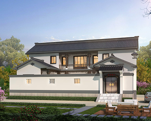 贵州瓮安县朱先生19X12.5米一层中式四合院住宅案例图欣赏