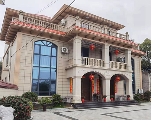 AT1908江西萍乡肖家兄弟双拼别墅施工实建案例