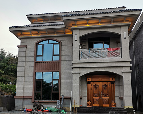 南宁张家兄弟合建占地150平米新中式三层小别墅施工案例实景效果