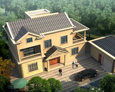 永云别墅AT1689二层简洁实用型小别墅设计图纸15.56mx8.2m