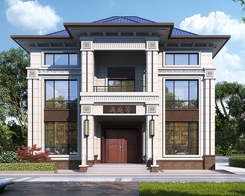 【带阁楼】AT2908简洁大气新中式风格实用小别墅全套设计施工图纸13x11M